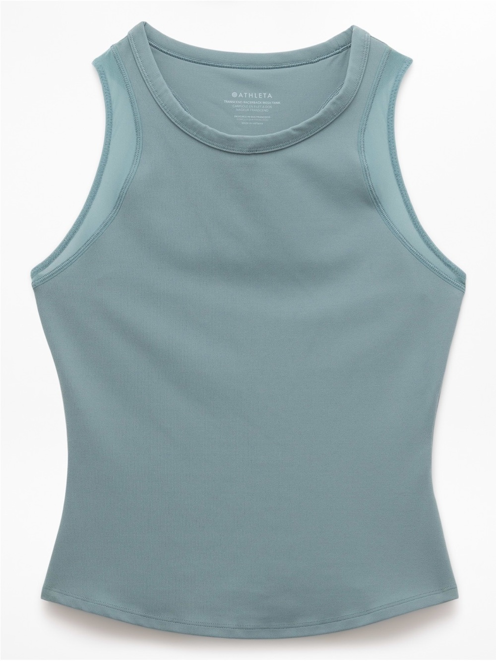 Athleta Women’s Transcend Racerback Mesh Tank Green Botanical Size Small
